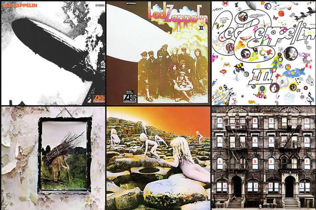 The first six Led Zeppelin Albums 